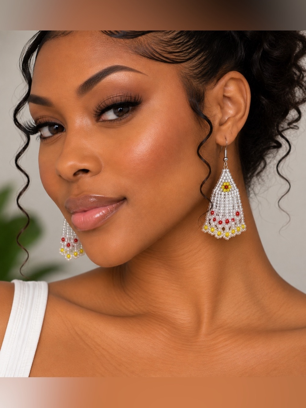 Elegant Beaded Dangle Earrings